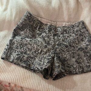 LC Lauren Conrad High Waist Gray Floral Shorts